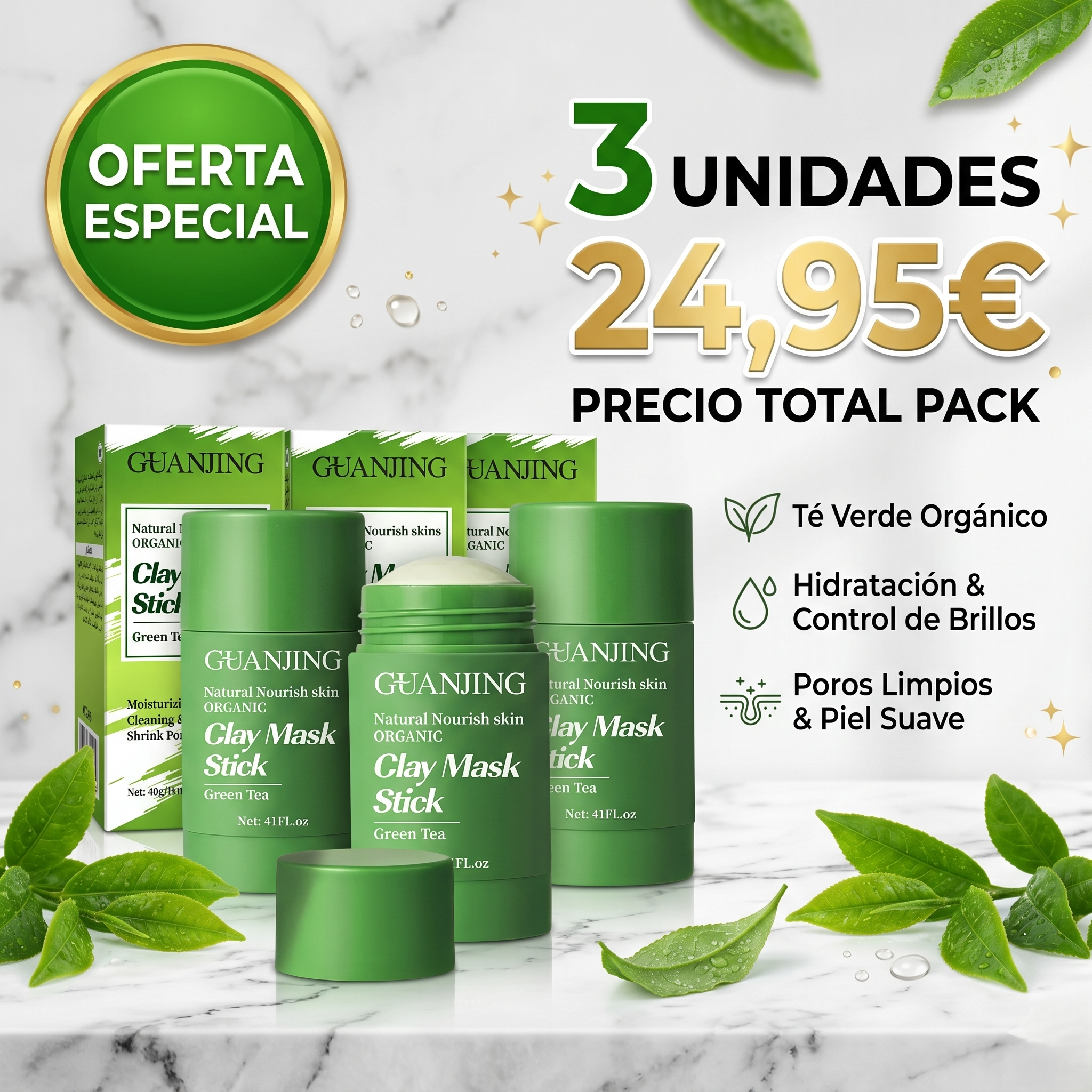 Mascarilla Exfoliante de Té Verde
